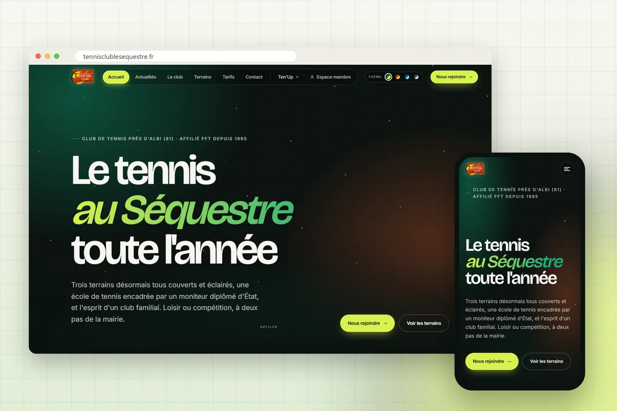 Le nouveau site du club est en ligne